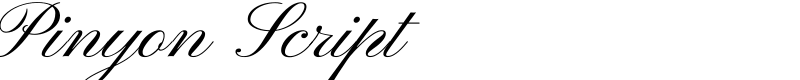 Pinyon Script