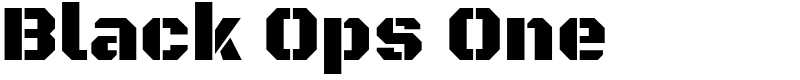 Black Ops One