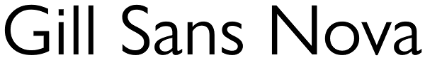 Gill Sans Nova