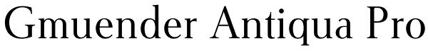 Gmuender Antiqua Pro