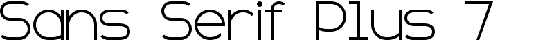 Sans Serif Plus 7