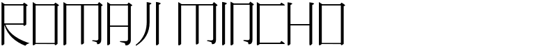Romaji Mincho