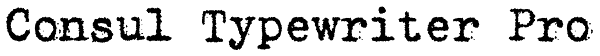 Consul Typewriter Pro