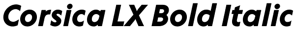 Corsica LX Bold Italic Font