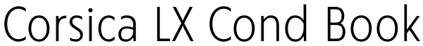 Corsica LX Cond Book Font