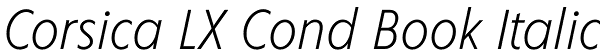 Corsica LX Cond Book Italic Font
