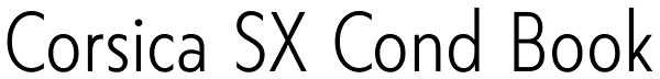 Corsica SX Cond Book Font