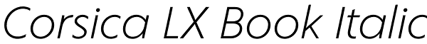 Corsica LX Book Italic Font