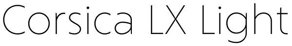 Corsica LX Light Font