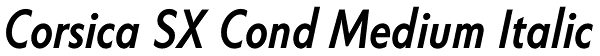 Corsica SX Cond Medium Italic Font