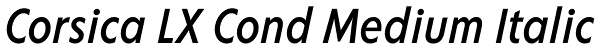 Corsica LX Cond Medium Italic Font