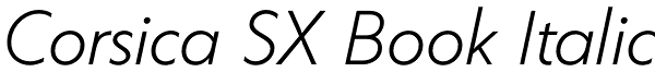 Corsica SX Book Italic Font