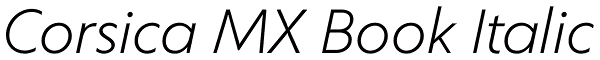 Corsica MX Book Italic Font