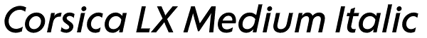 Corsica LX Medium Italic Font