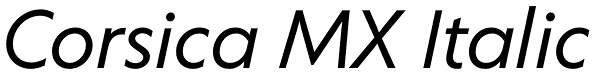 Corsica MX Italic Font