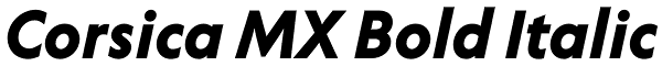 Corsica MX Bold Italic Font