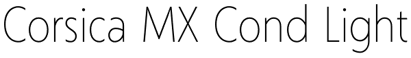 Corsica MX Cond Light Font