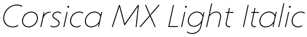 Corsica MX Light Italic Font