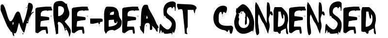 Were-Beast Condensed Font