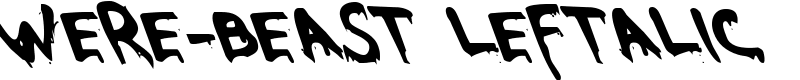 Were-Beast Leftalic Font