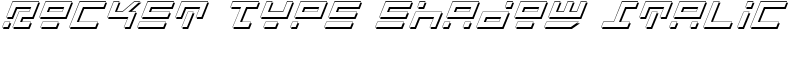 Rocket Type Shadow Italic Font