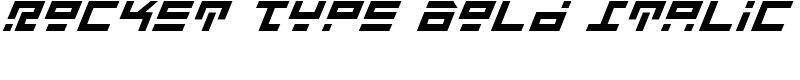 Rocket Type Bold Italic Font