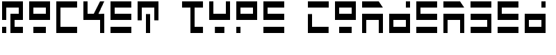 Rocket Type Condensed Font