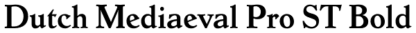 Dutch Mediaeval Pro ST Bold Font