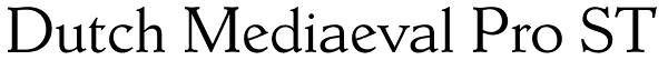 Dutch Mediaeval Pro ST Font