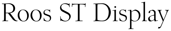 Roos ST Display Font