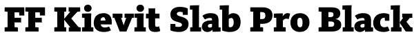 FF Kievit Slab Pro Black Font
