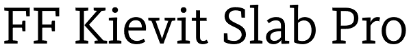 FF Kievit Slab Pro Font