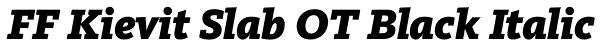 FF Kievit Slab OT Black Italic Font