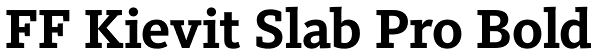 FF Kievit Slab Pro Bold Font