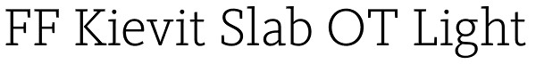 FF Kievit Slab OT Light Font