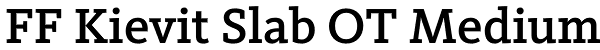 FF Kievit Slab OT Medium Font