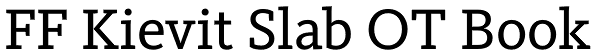 FF Kievit Slab OT Book Font