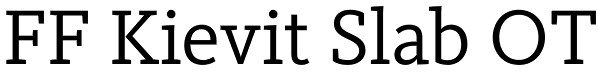 FF Kievit Slab OT Font