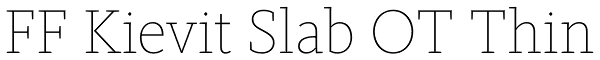 FF Kievit Slab OT Thin Font