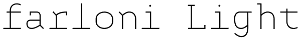 farloni Light Font