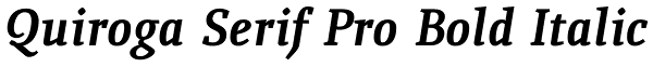 Quiroga Serif Pro Bold Italic Font