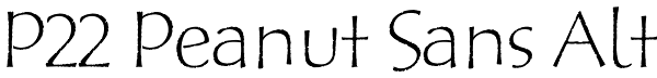 P22 Peanut Sans Alt Font