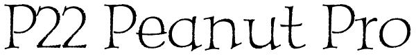 P22 Peanut Pro Font