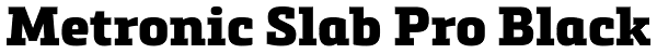 Metronic Slab Pro Black Font