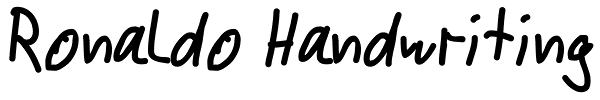 Ronaldo Handwriting Font