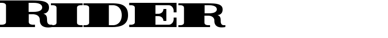 Rider Font