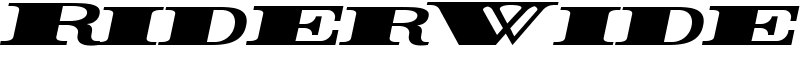 Rider Wide Font