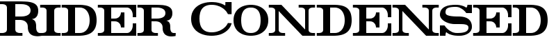 Rider Condensed Font