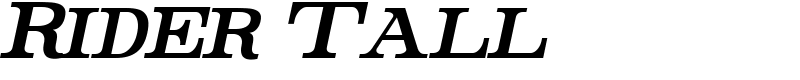 Rider Tall Font
