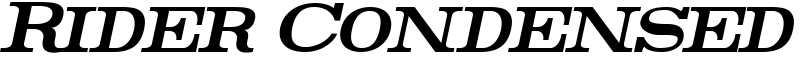Rider Condensed Font